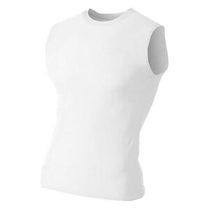 A4‎ N2306 Men's Sleeveless Compression Muscle T-Shirt SZ 3XL White